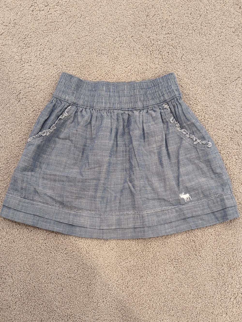 Abercrombie & Fitch Light Blue Chambray Skater Skirt